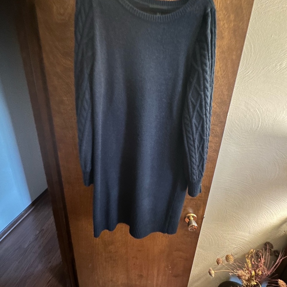 Elegant emerald green Sweater Dress